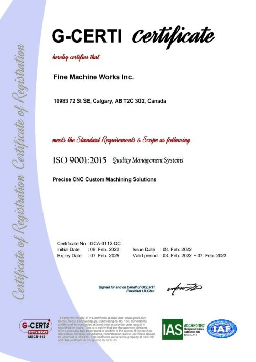 Fine Machine Works Inc - CNC - Precision Machining